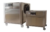 Refrigeratore ad acqua glicolata carrellato o su piedi con pompa incorporata adatto per tutti i processi di raffreddamento: in enologia per il controllo della fermentazione.